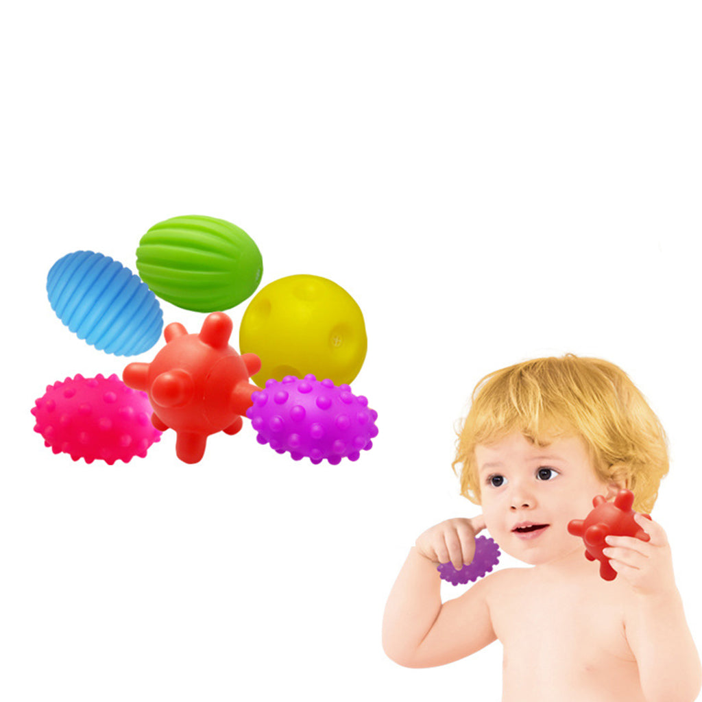 Soft Textured Sensory Balls for Baby Toddlers 6 Pcs-1