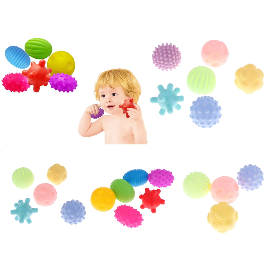 Soft Textured Sensory Balls for Baby Toddlers 6 Pcs-1
