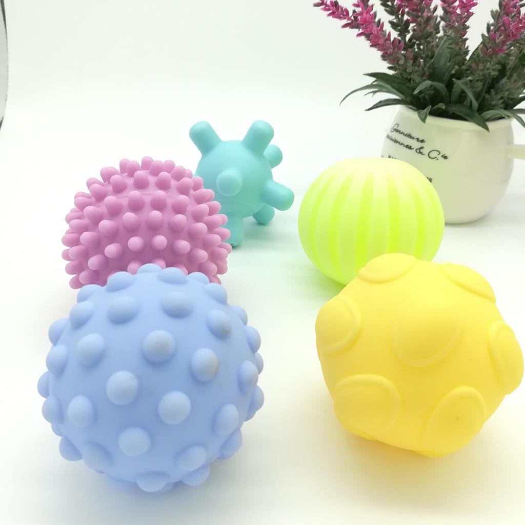 Soft Textured Sensory Balls for Baby Toddlers 5 Pcs