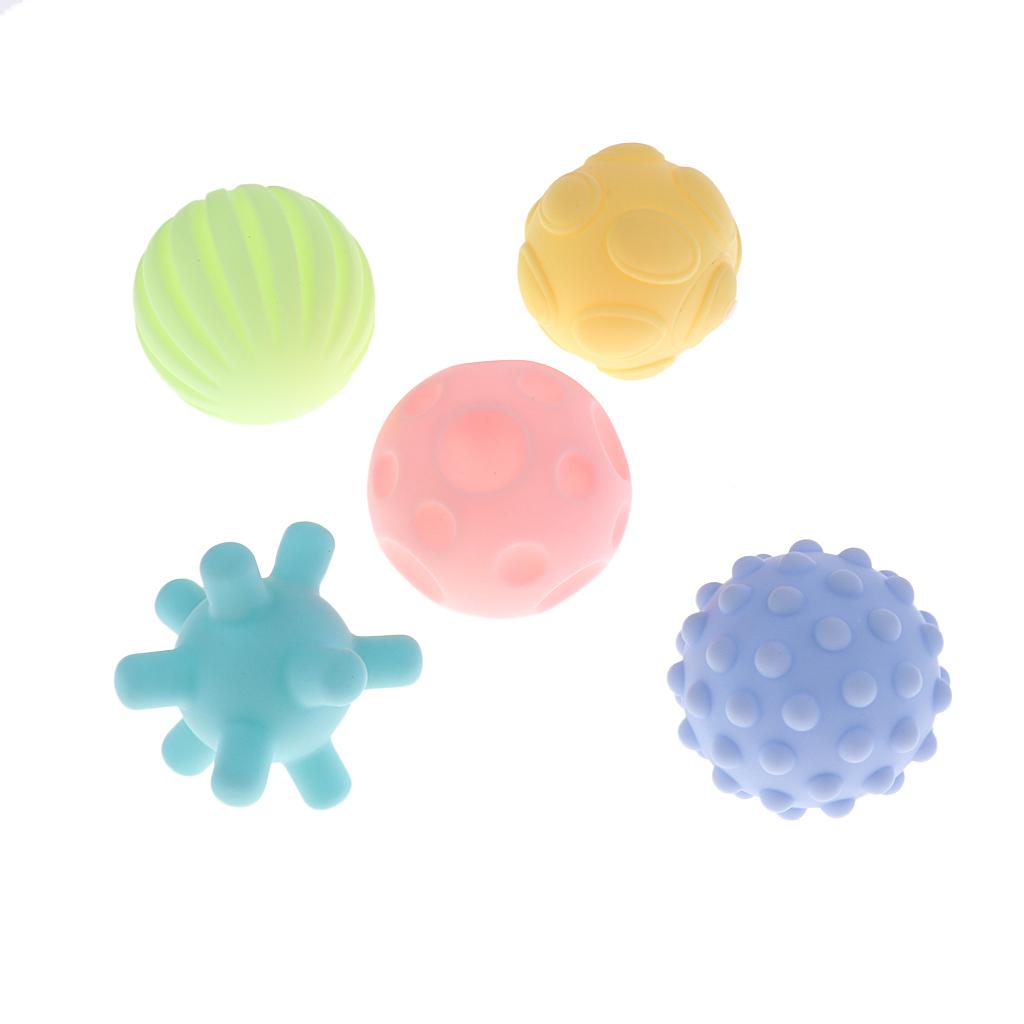 Soft Textured Sensory Balls for Baby Toddlers 5 Pcs