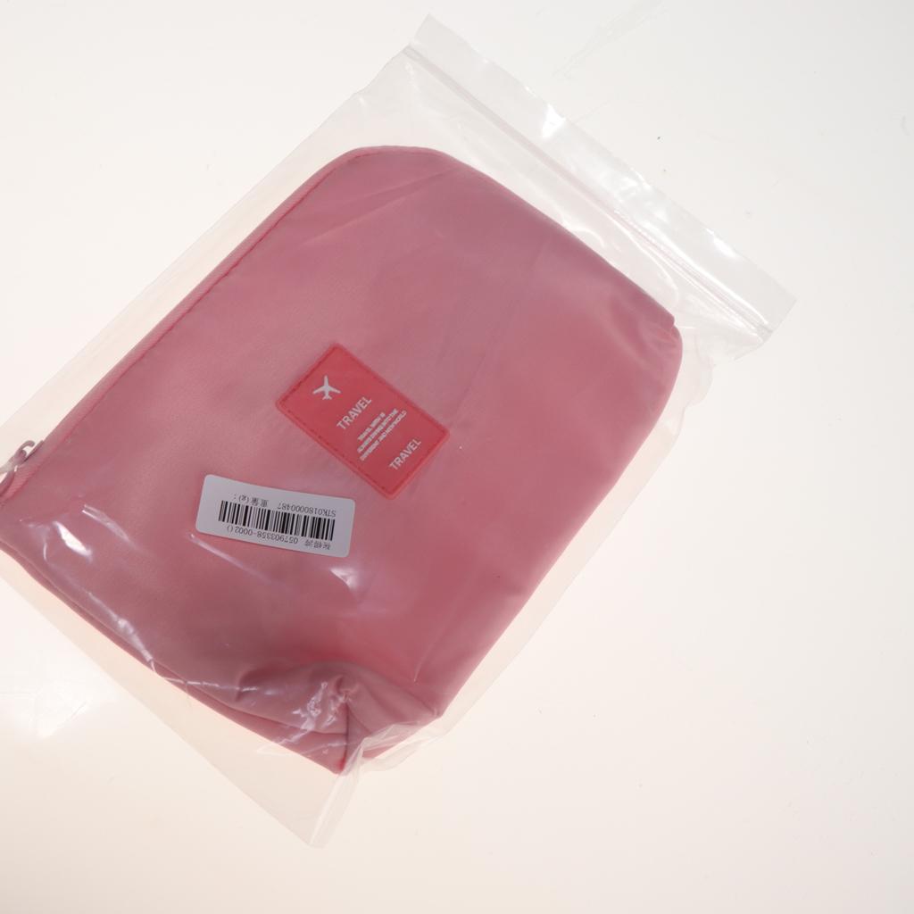 Electronic Accessories Storage USB Cable Organizer Bag Case Pink