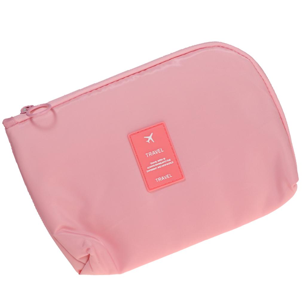 Electronic Accessories Storage USB Cable Organizer Bag Case Pink