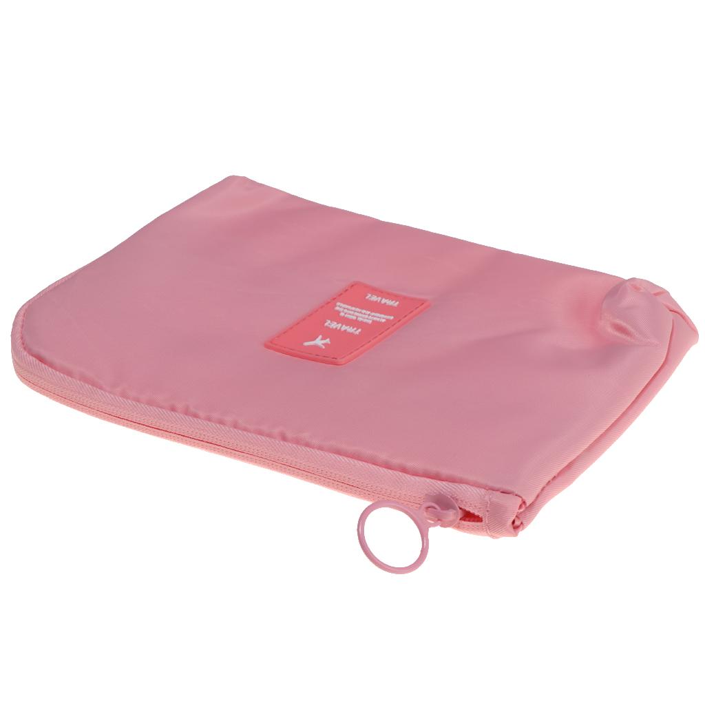 Electronic Accessories Storage USB Cable Organizer Bag Case Pink