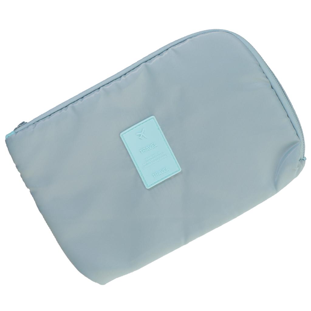 Electronic Accessories Storage USB Cable Organizer Bag Case Skyblue