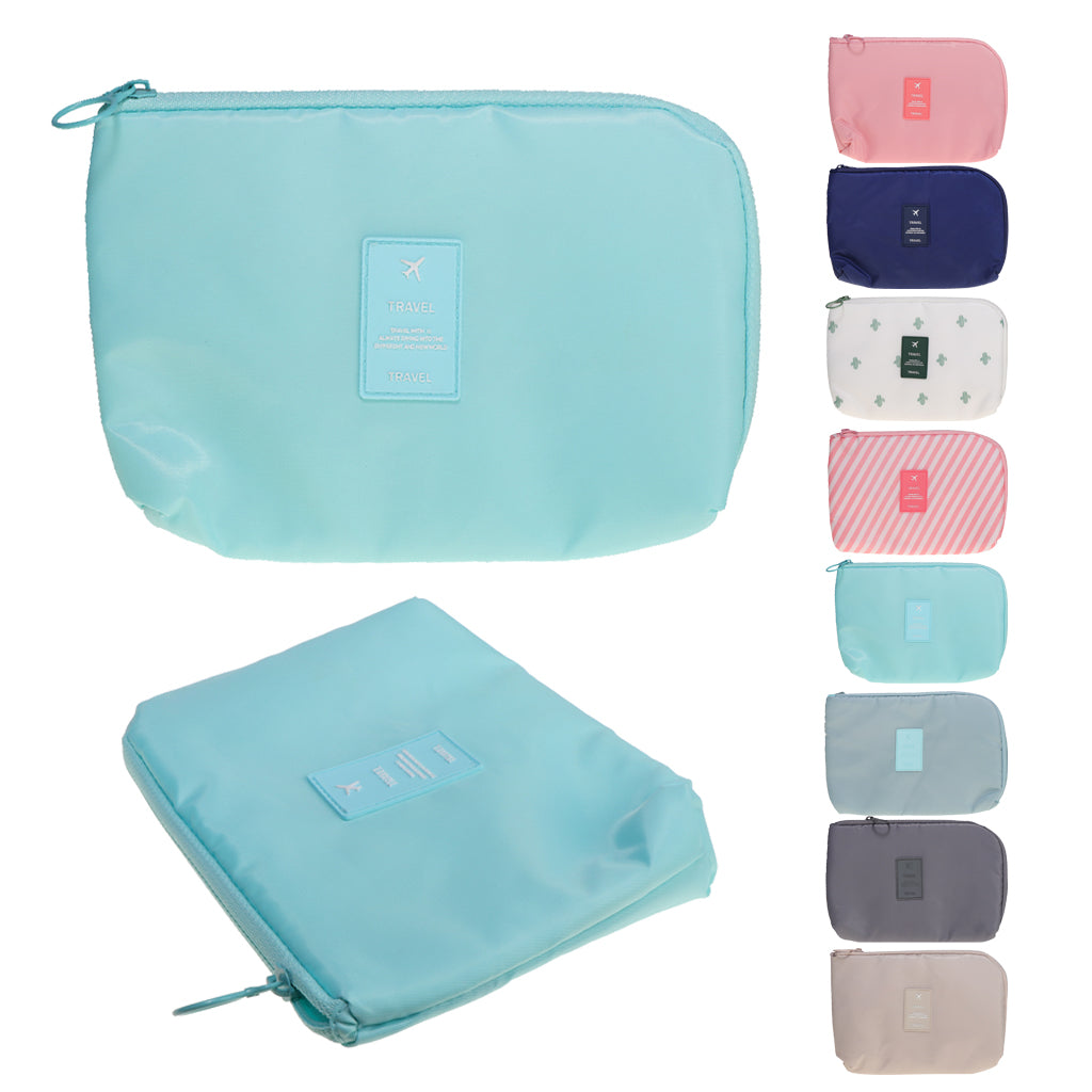 Electronic Accessories Storage USB Cable Organizer Bag Case Brillant blue