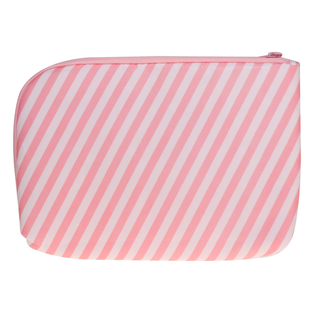 Electronic Accessories Storage USB Cable Organizer Bag Case Pink Stripe