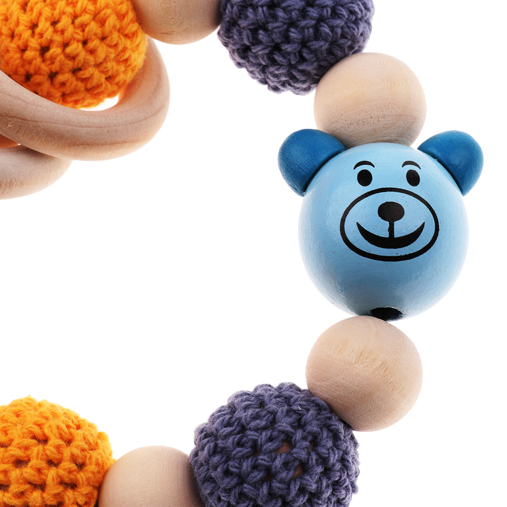Baby Wooden Teether Nursing Bracelet Food Grade Style 1