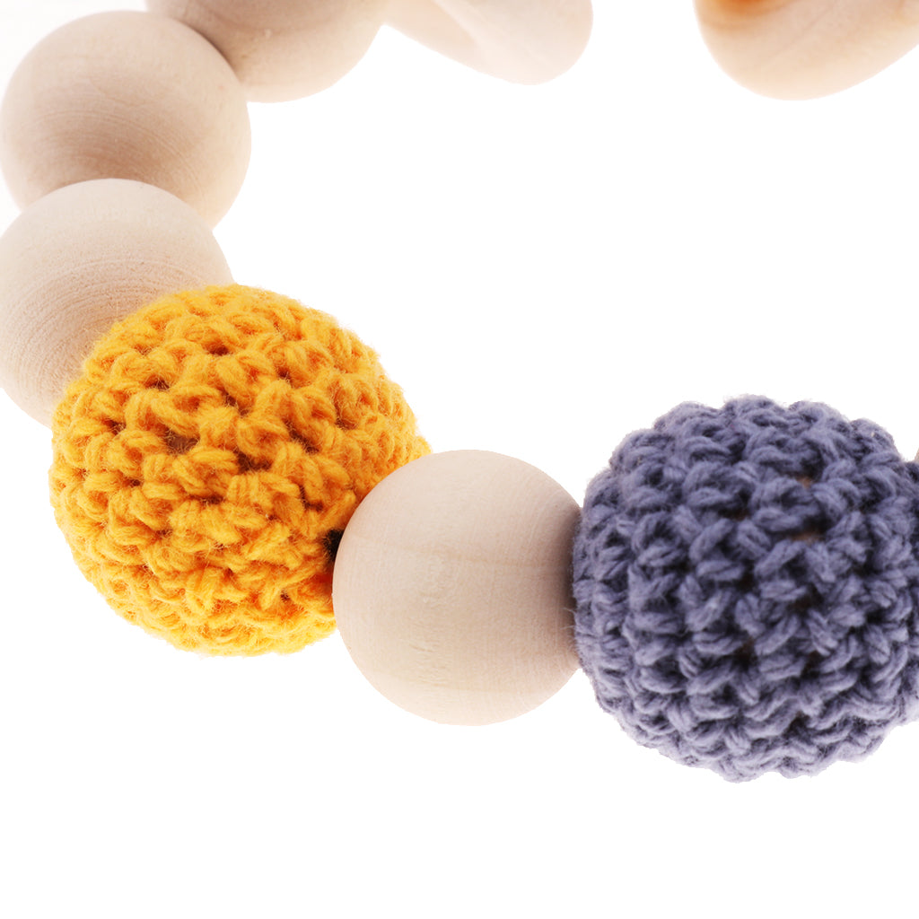 Baby Wooden Teether Nursing Bracelet Food Grade Style 1