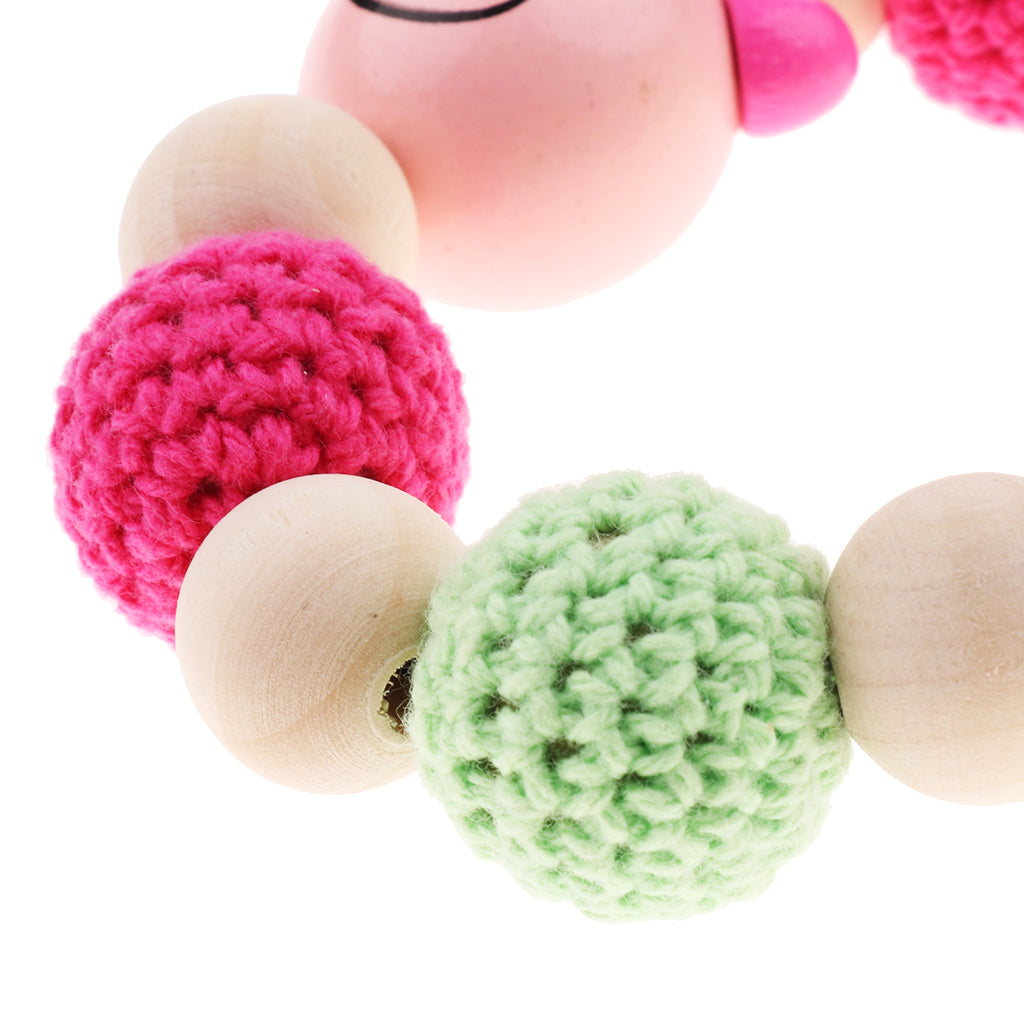 Baby Wooden Teether Nursing Bracelet Food Grade Style 2