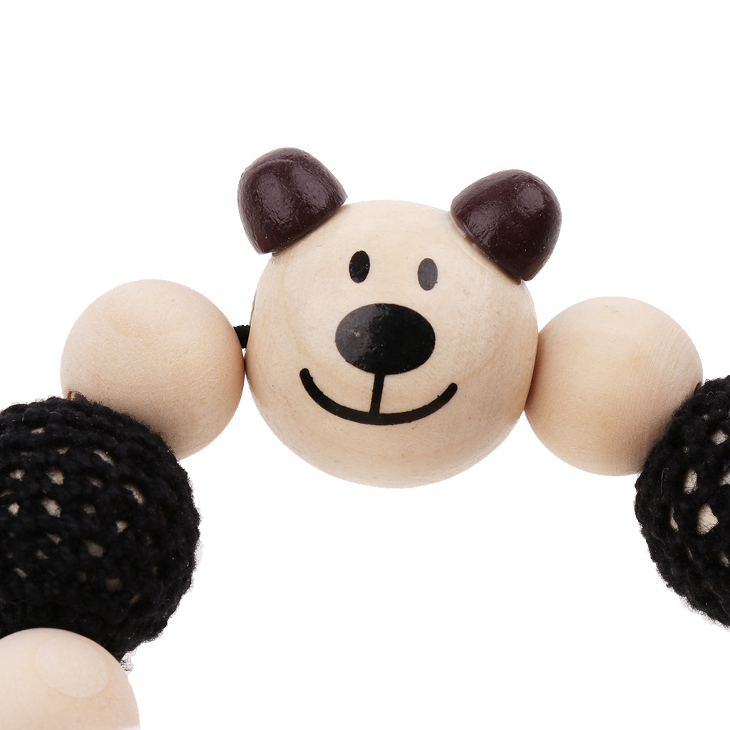 Baby Wooden Teether Nursing Bracelet Food Grade Style 3