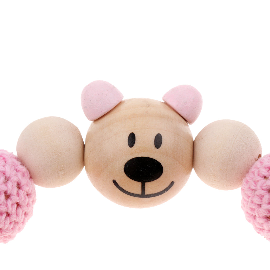Baby Wooden Teether Nursing Bracelet Food Grade Style 4