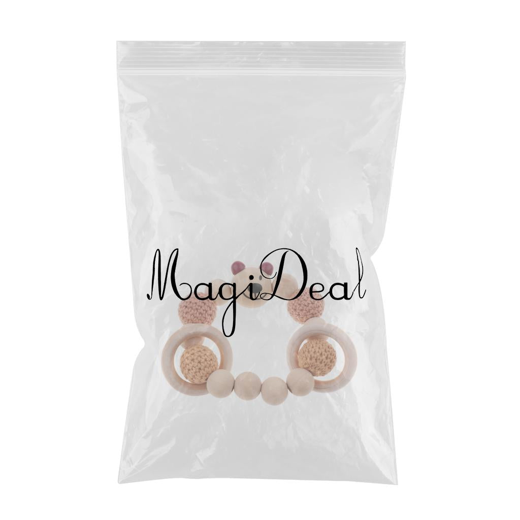 Baby Wooden Teether Nursing Bracelet Food Grade Style 5