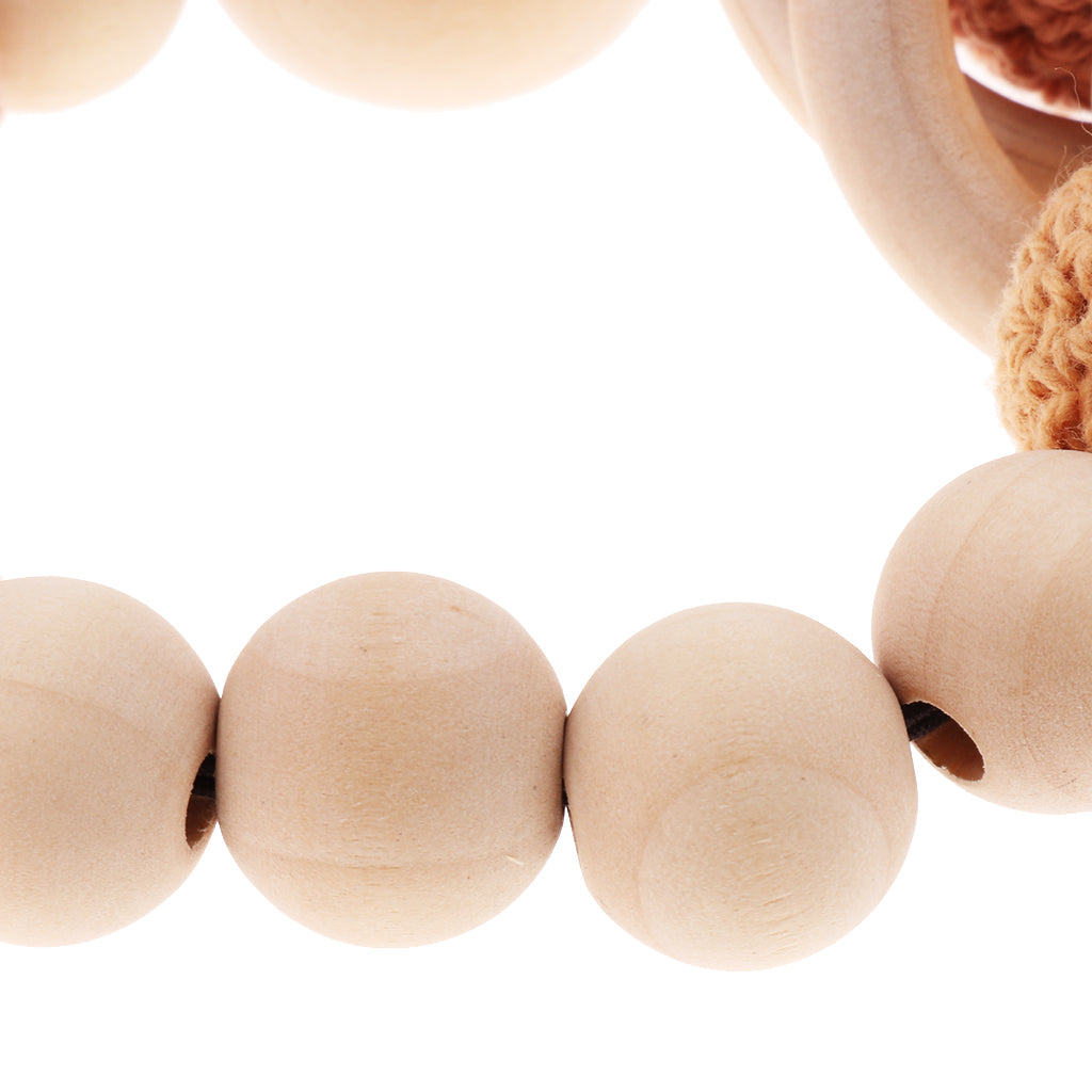 Baby Wooden Teether Nursing Bracelet Food Grade Style 5