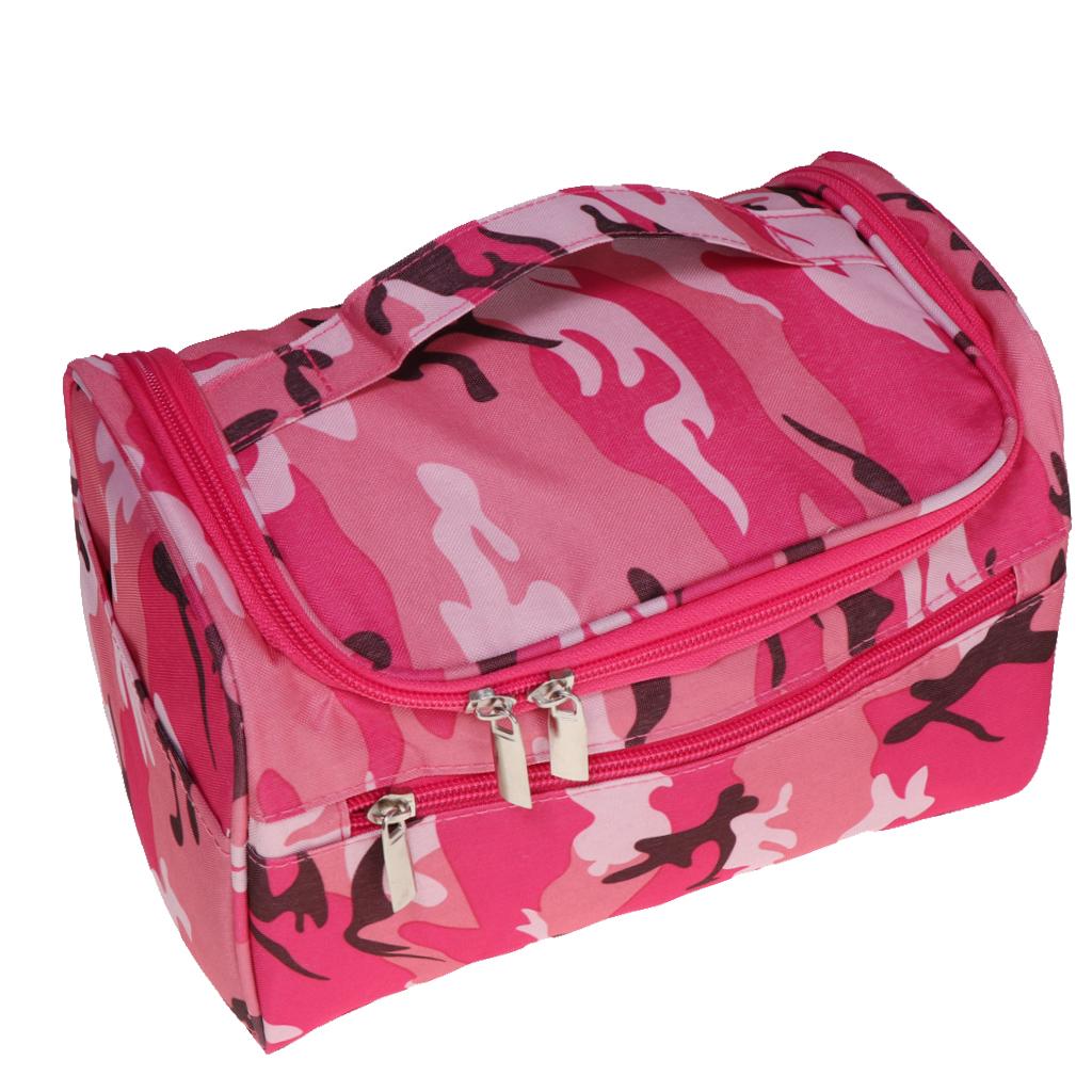 Big Capacity Toiletry Bag Makeup Cosmetic Storage Bag Camouflage RoseRed