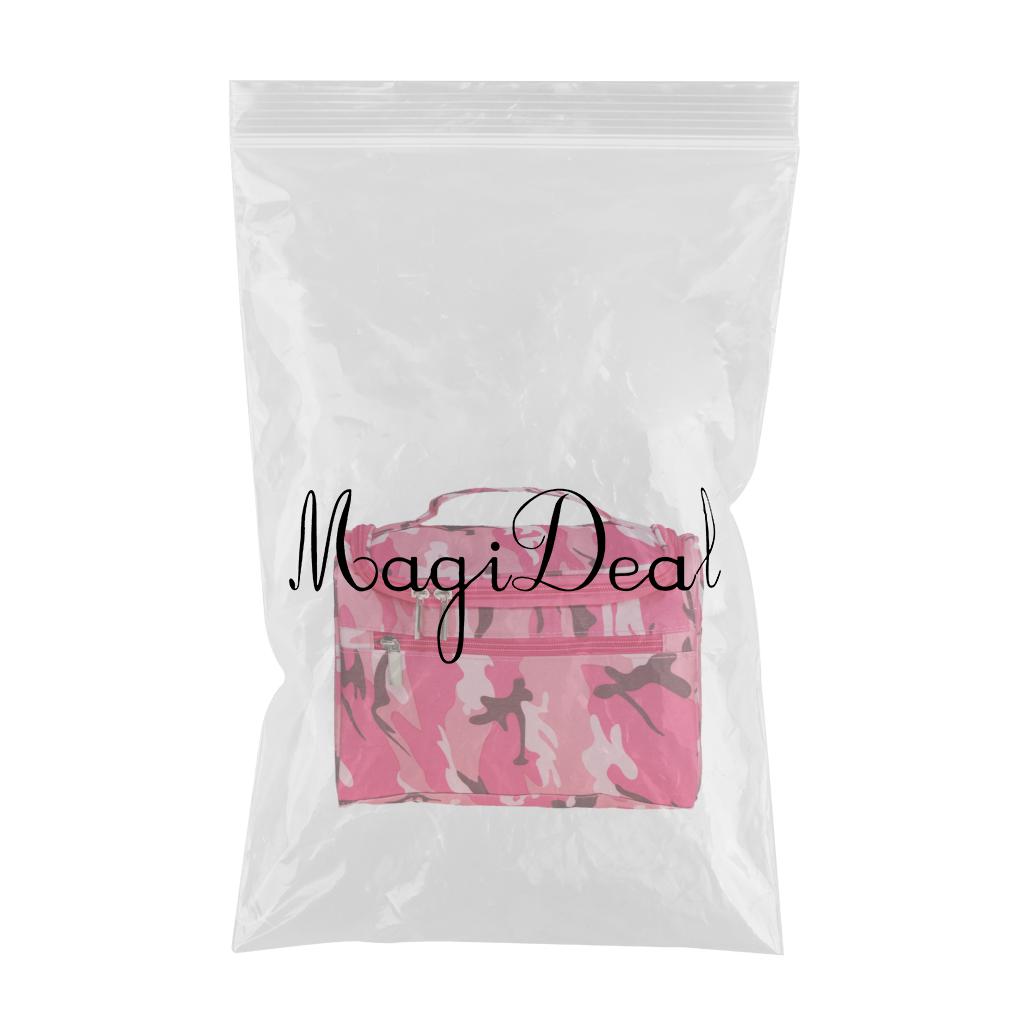 Big Capacity Toiletry Bag Makeup Cosmetic Storage Bag Camouflage RoseRed