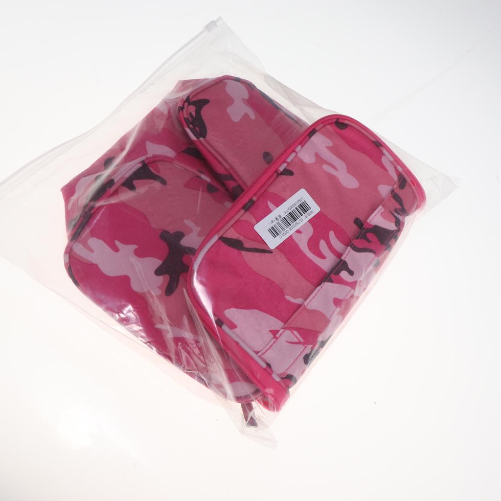 Big Capacity Toiletry Bag Makeup Cosmetic Storage Bag Camouflage RoseRed