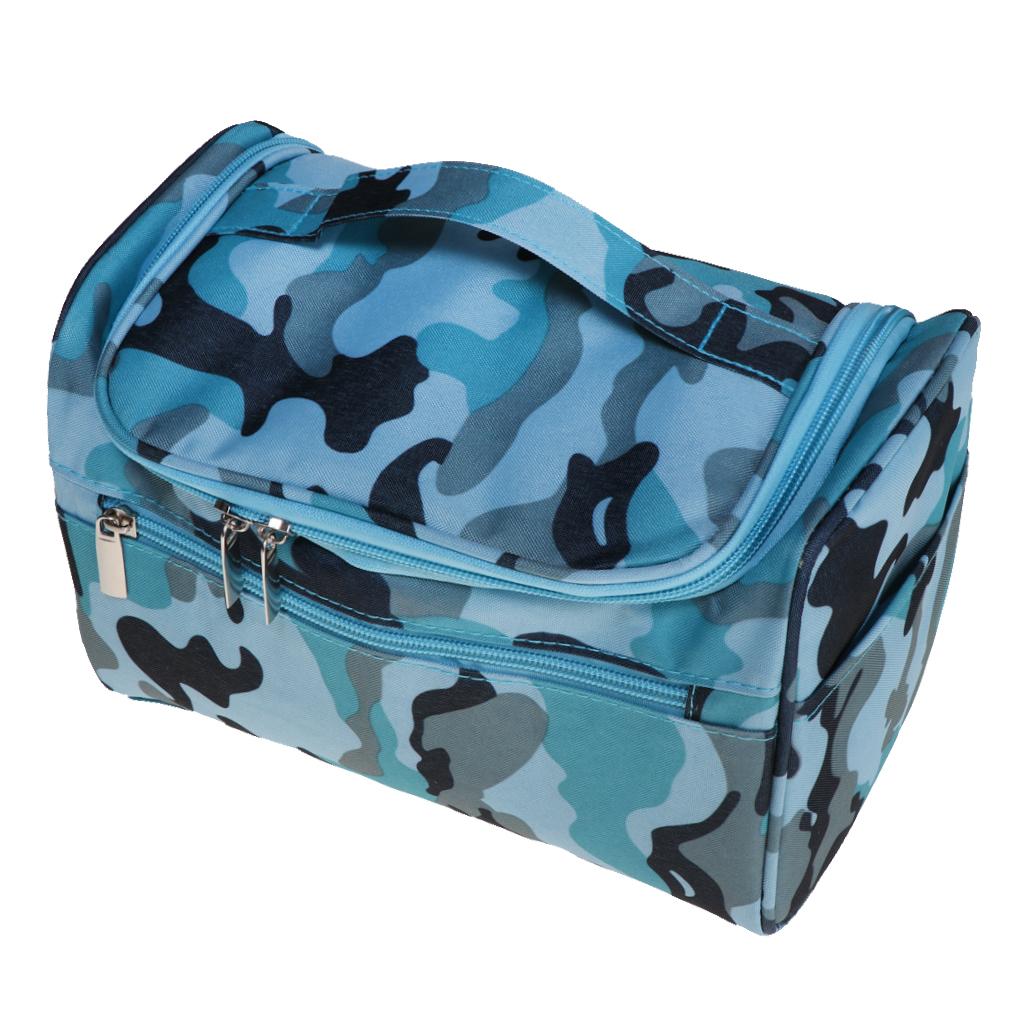 Big Capacity Toiletry Bag Makeup Cosmetic Storage Bag Camouflage Blue