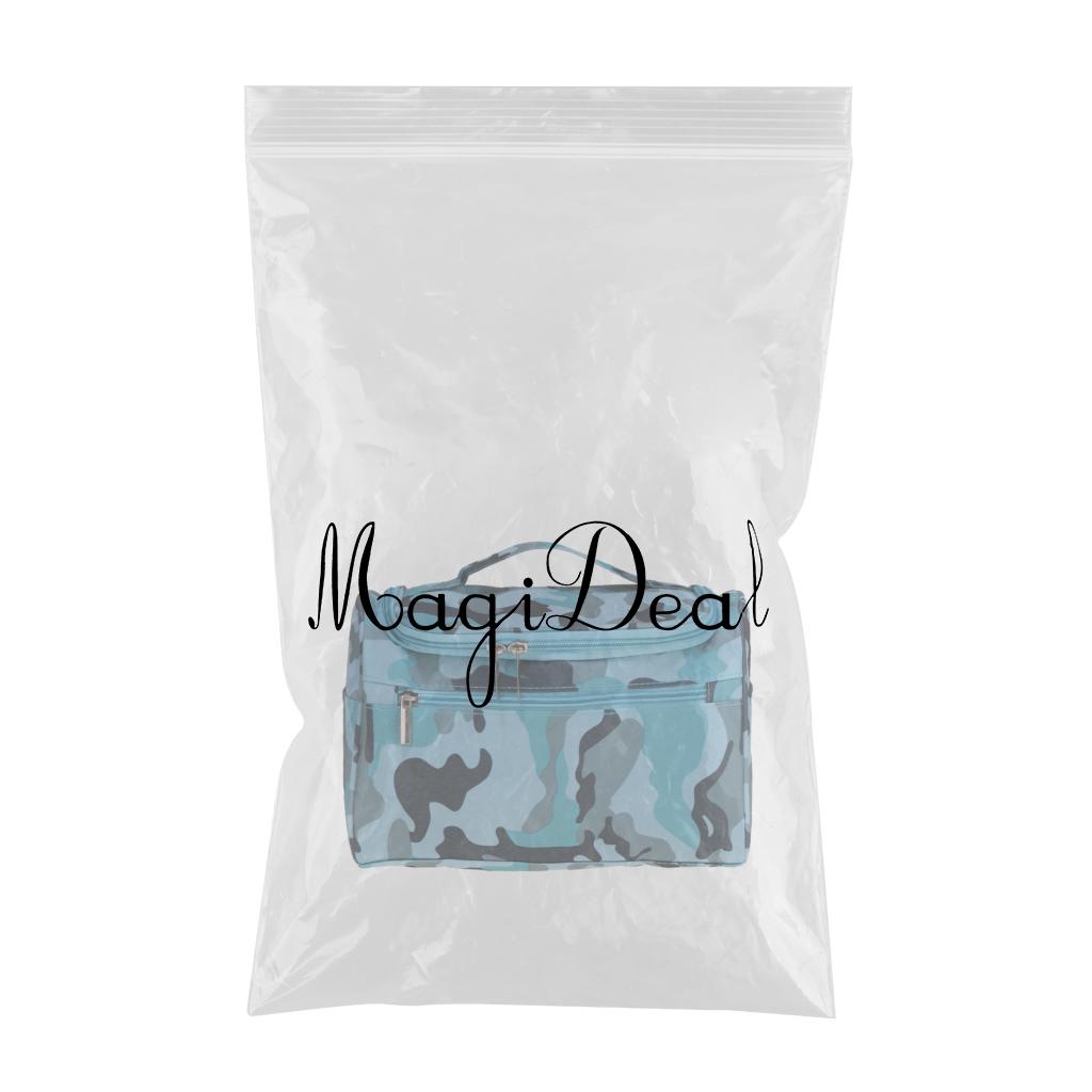 Big Capacity Toiletry Bag Makeup Cosmetic Storage Bag Camouflage Blue