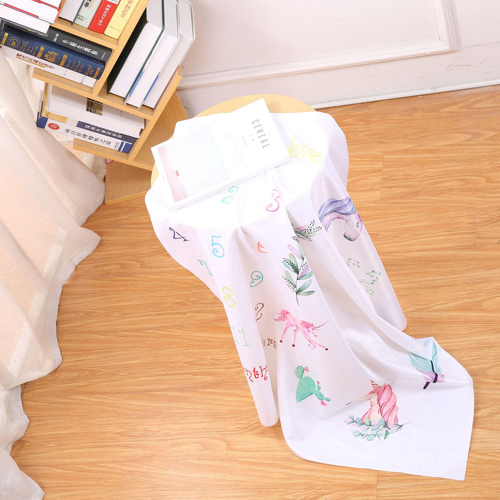 Newborn Baby Letter Milestone Blanket Photography Photo Props Shoots Unicorn