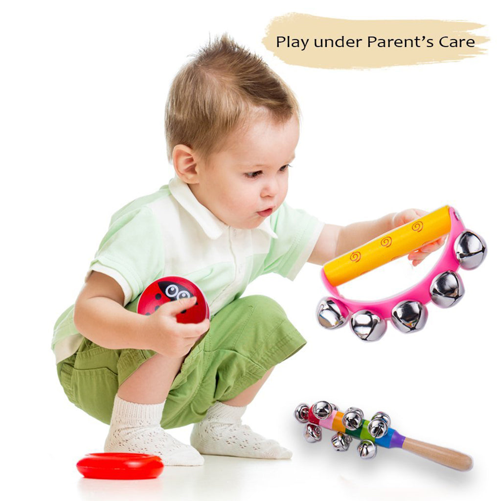 Wooden Childrens Musical Instrument Toy Percussion Sound 4Pcs