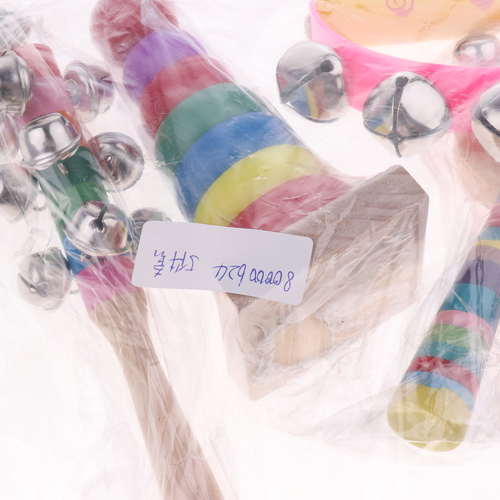 Wooden Childrens Musical Instrument Toy Percussion Sound 5Pcs