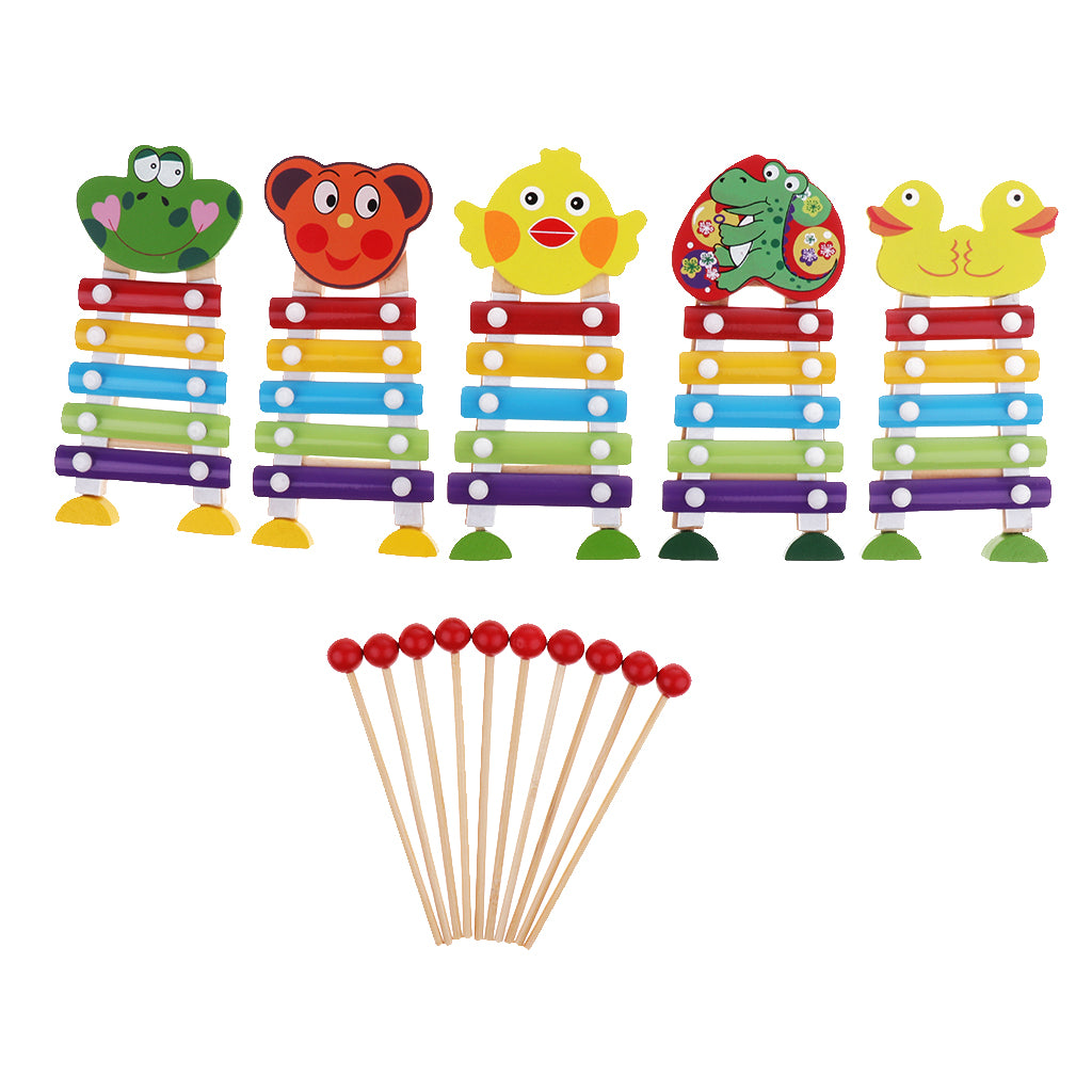 Kids Childrens Traditional Metal Xylophone Musical Music Toy Instrument