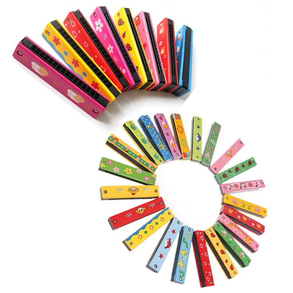 Educational Musical Plastic Harmonica Instrument Toy for Kids Gift Random Color