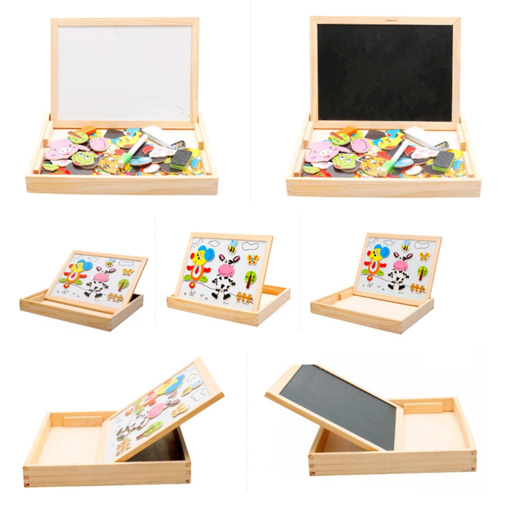 Wooden Kids Children Educational Learning Toys Magnetic Board Puzzle Games Zodiac