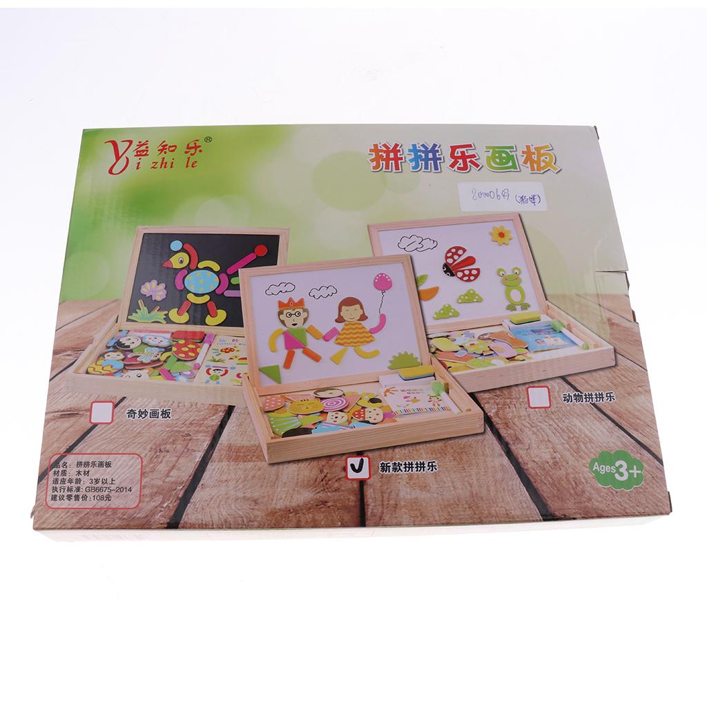 Wooden Kids Children Educational Learning Toys Magnetic Board Puzzle Games Cat