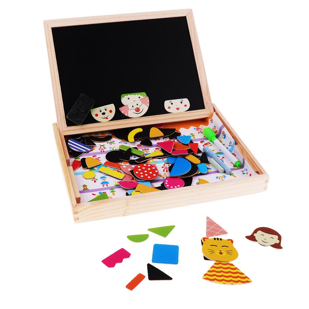 Wooden Kids Children Educational Learning Toys Magnetic Board Puzzle Games Cat