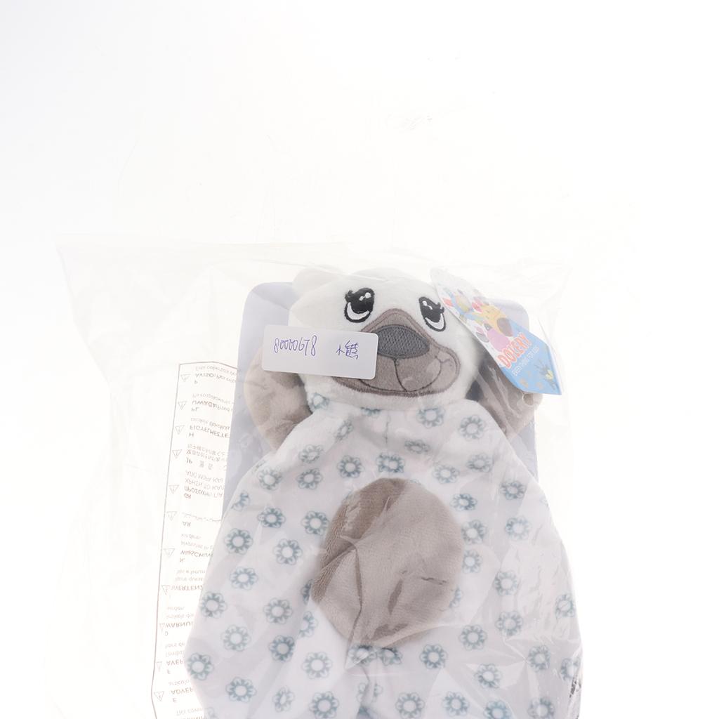 Baby Animal Soft Plush with BB Hand Rattle Security Blanket Bear