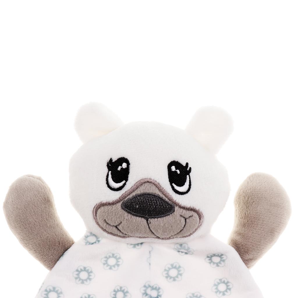 Baby Animal Soft Plush with BB Hand Rattle Security Blanket Bear