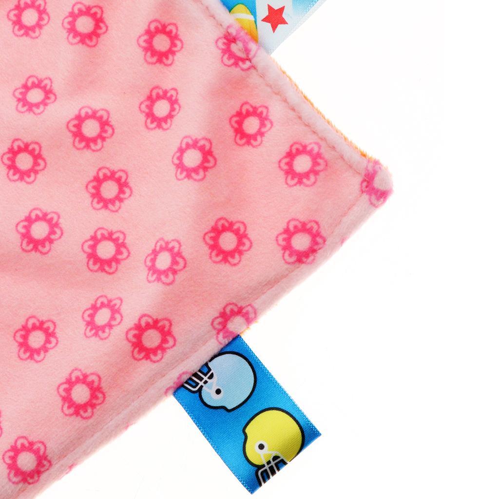 Baby Blanket Soft Plush Teething Security Tag Blankets fox