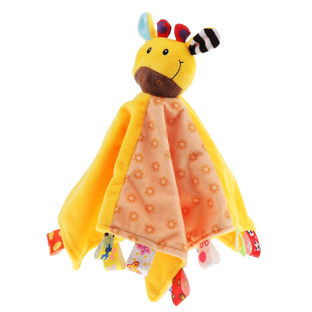 Baby Blanket Soft Plush Teething Security Tag Blankets deer