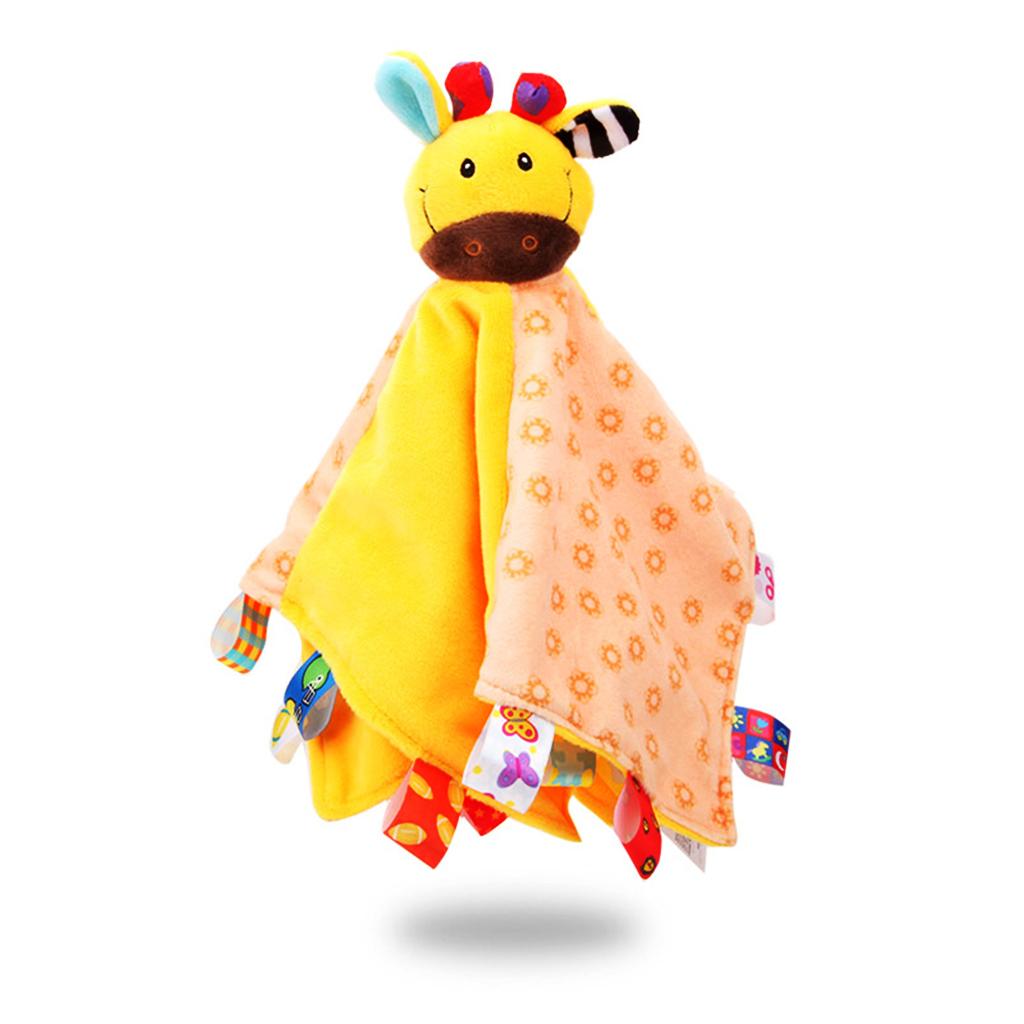 Baby Blanket Soft Plush Teething Security Tag Blankets deer