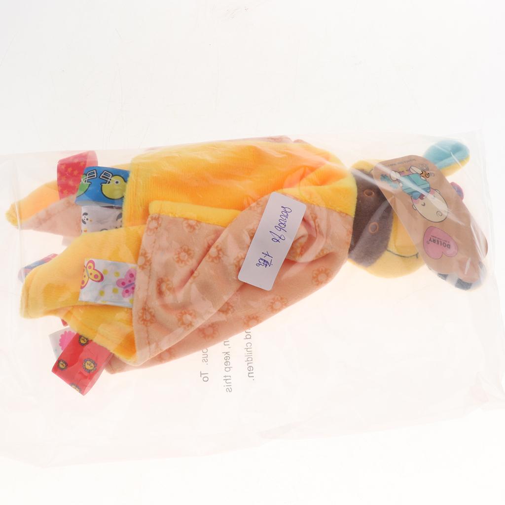 Baby Blanket Soft Plush Teething Security Tag Blankets deer