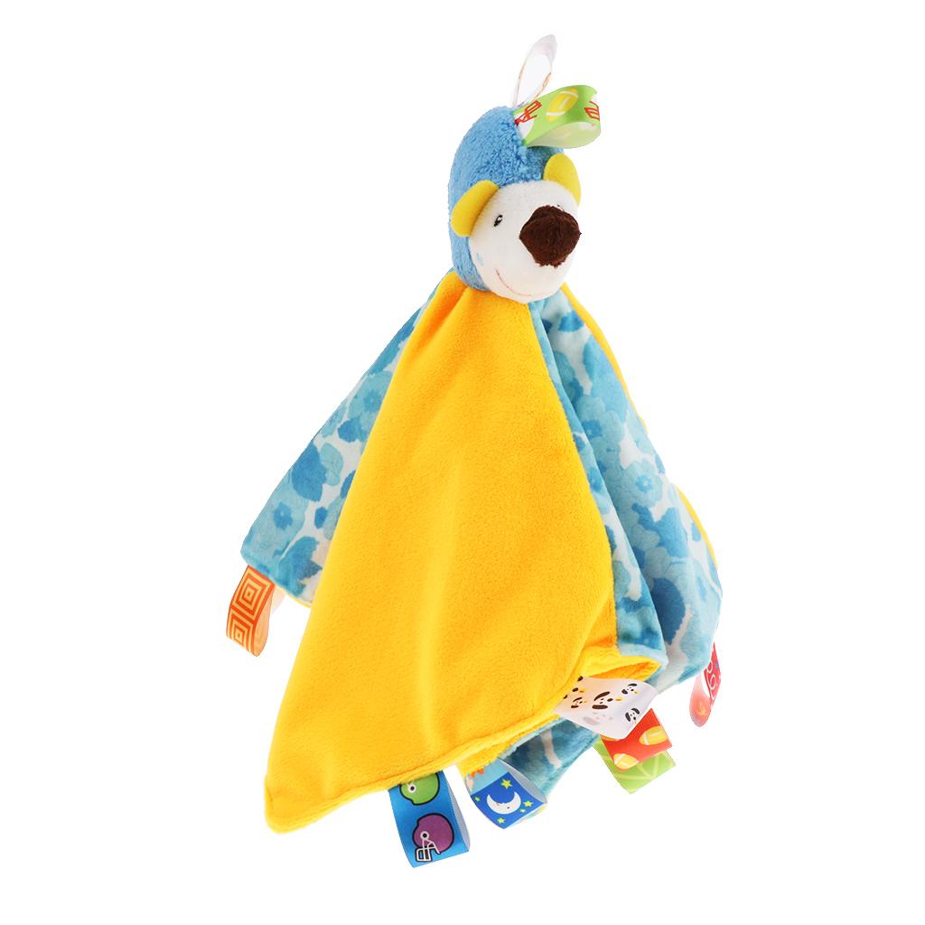 Baby Blanket Soft Plush Teething Security Tag Blankets hedgehog