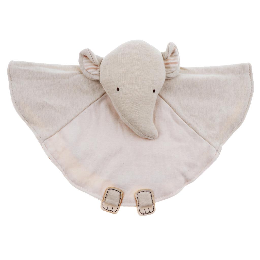 Baby Infant Organic Cotton Soft Cute Animal Hand Appease Towel Elephant