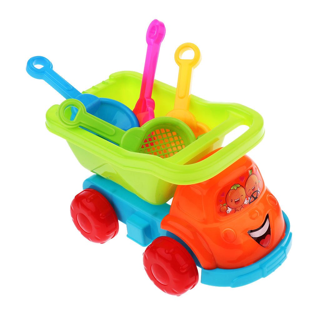 Seaside Sand Car Truck Shovel Bucket Beach Tools Kids 5Pcs Beach car set