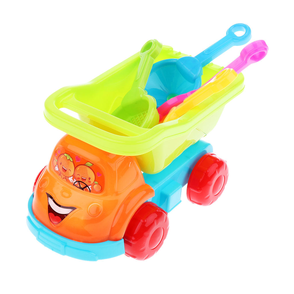 Seaside Sand Car Truck Shovel Bucket Beach Tools Kids 5Pcs Beach car set