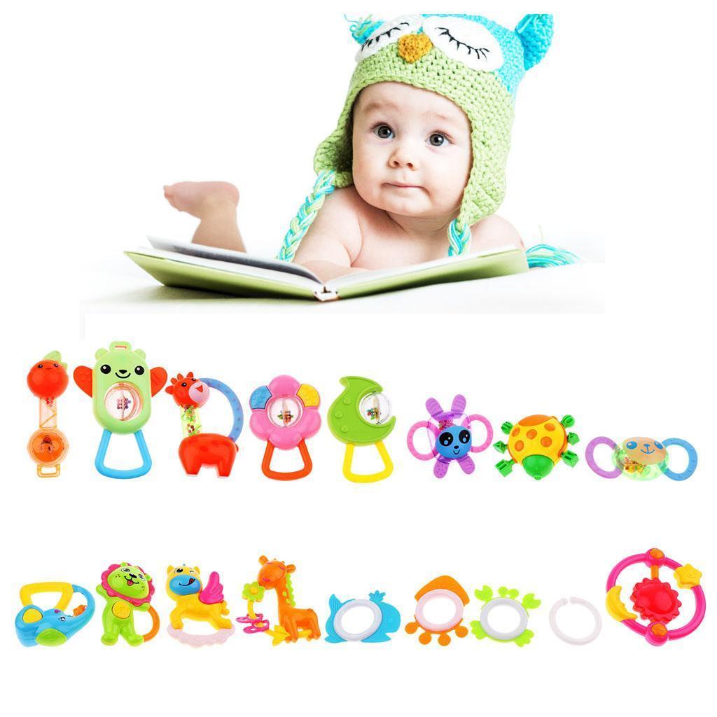 Musical Grasp Handbell Developmental Kids Baby Toy Rattle 9Pcs