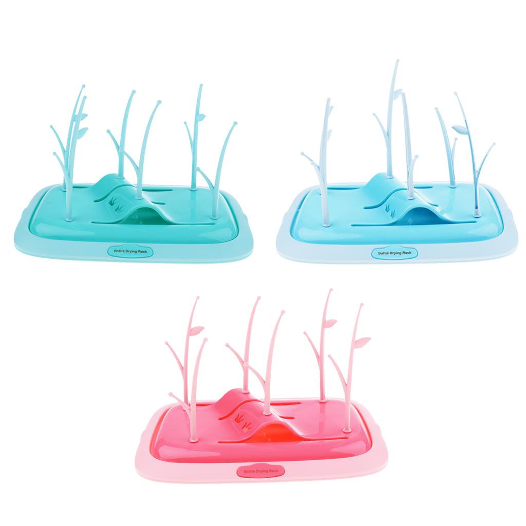 Deluxe Baby Bottle Drying Rack Pink