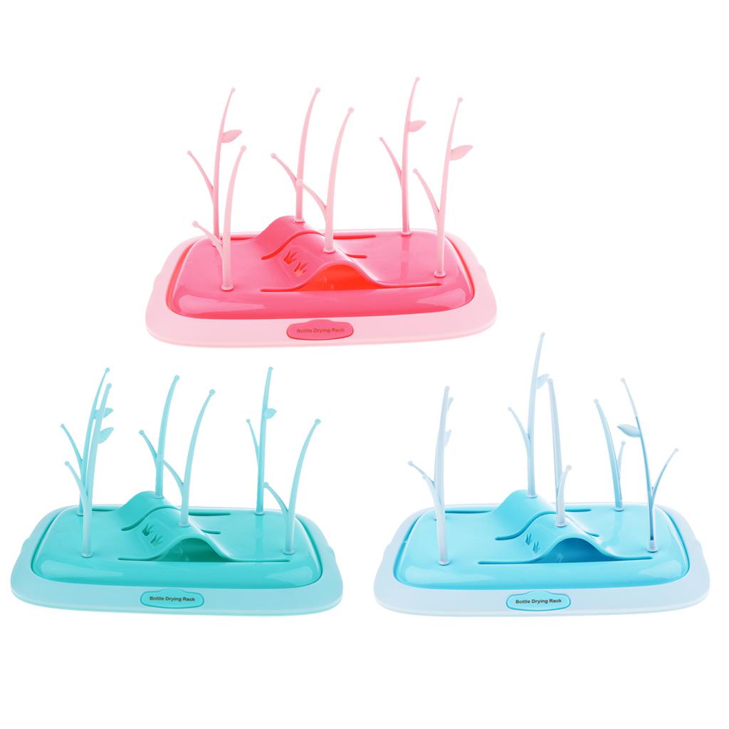 Deluxe Baby Bottle Drying Rack Pink