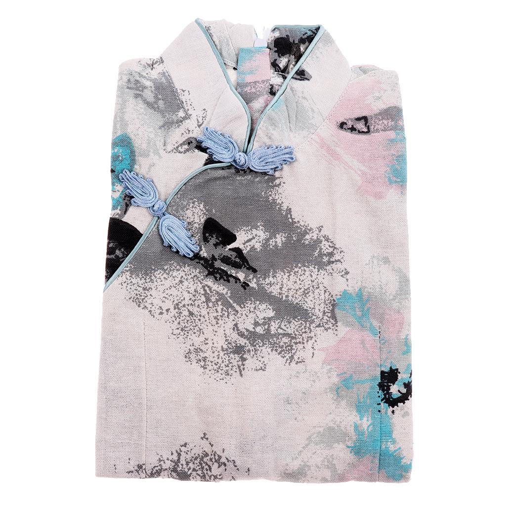 Chinese Kids Baby Girl Floral Cheongsam/Qipao Dress Clothes 1-2 Years Butterfly