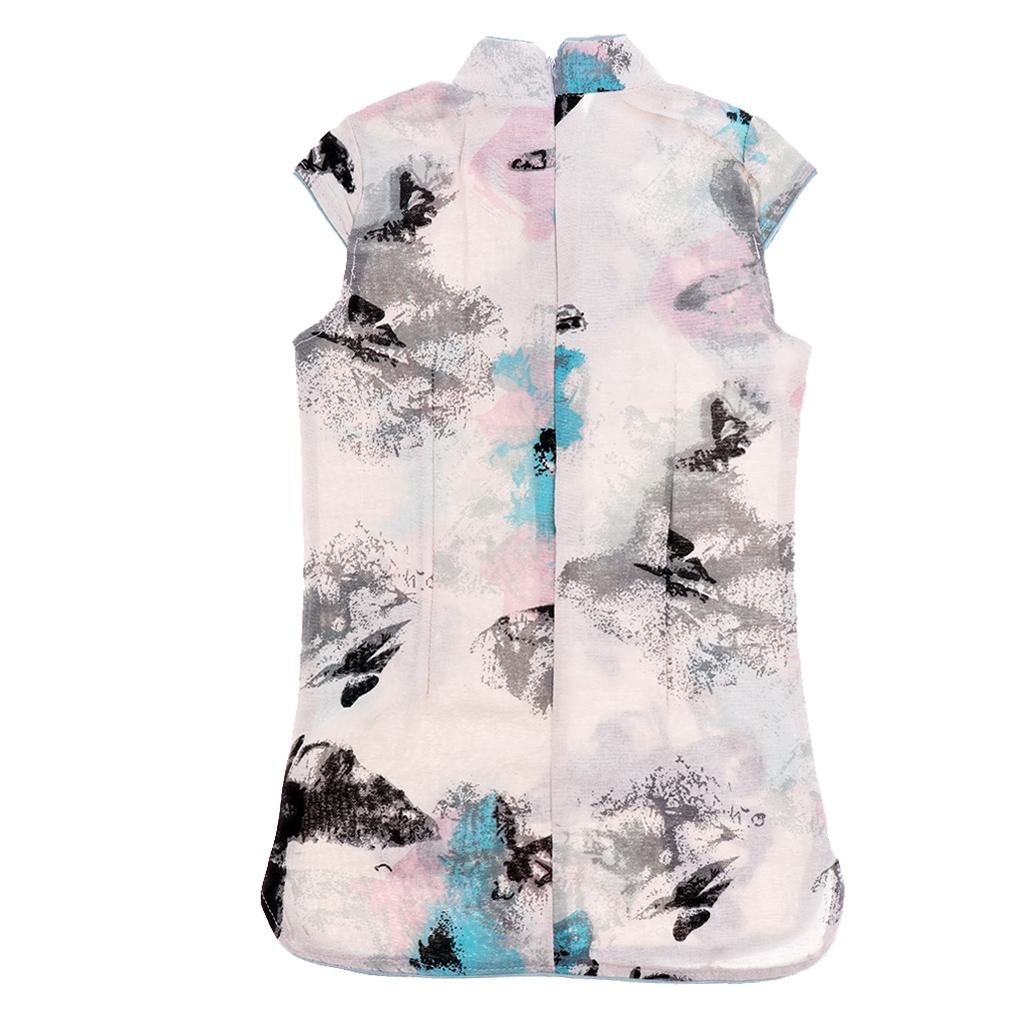 Chinese Kids Baby Girl Floral Cheongsam/Qipao Dress Clothes 1-2 Years Butterfly
