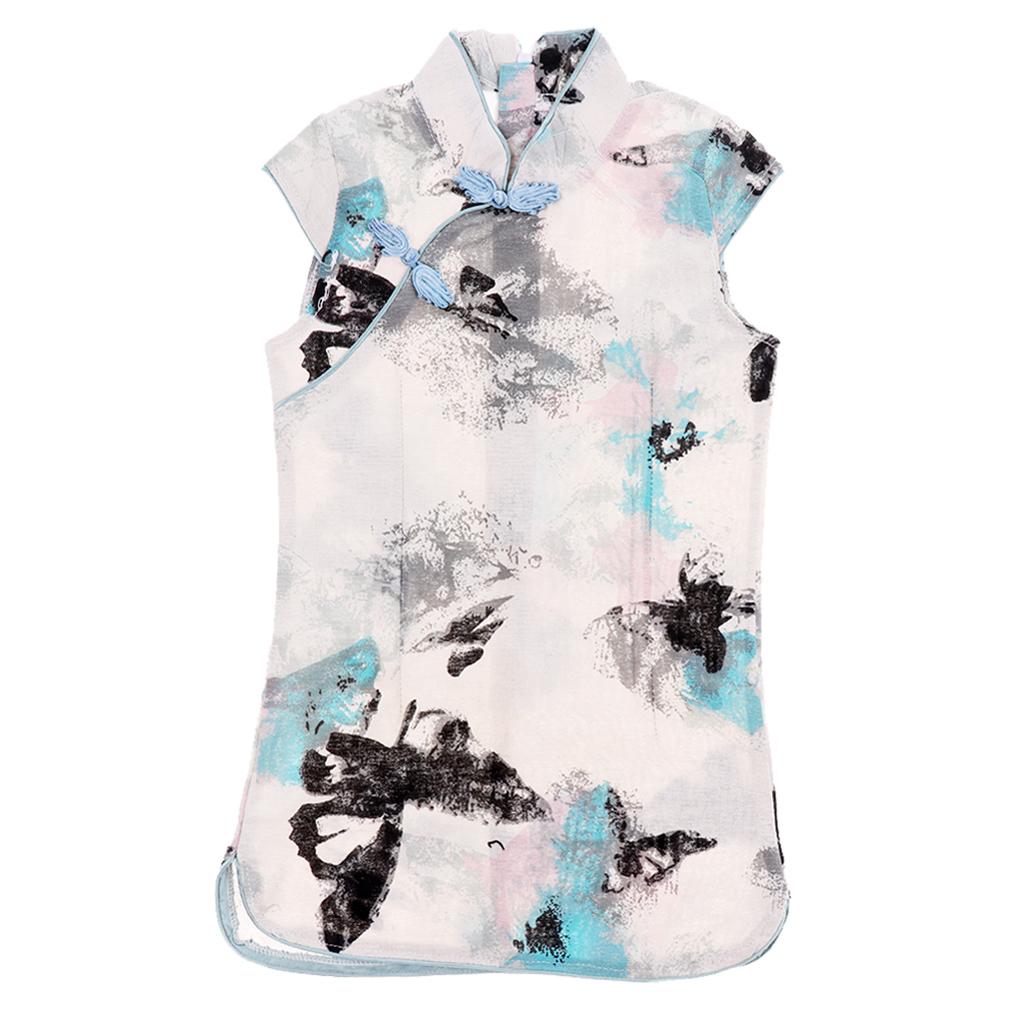 Chinese Kids Baby Girl Floral Cheongsam/Qipao Dress Clothes 2-3 Years Butterfly