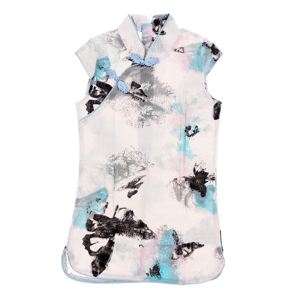 Chinese Kids Baby Girl Floral Cheongsam/Qipao Dress Clothes 2-3 Years Butterfly