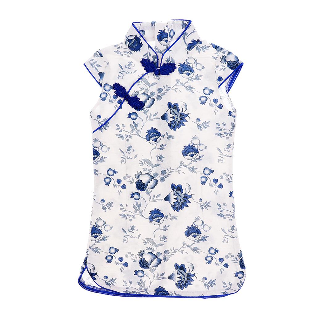 Chinese Kids Baby Girl Floral Cheongsam/Qipao Dress Clothes 2-3 Years Flower