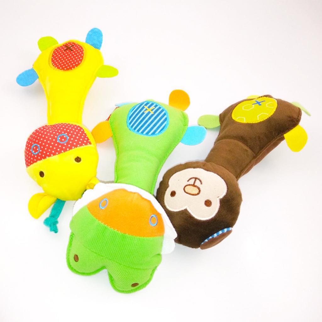 Infant Stuffed Animal Baby Hand Rattle BB Soft Plush Toy Doll deer