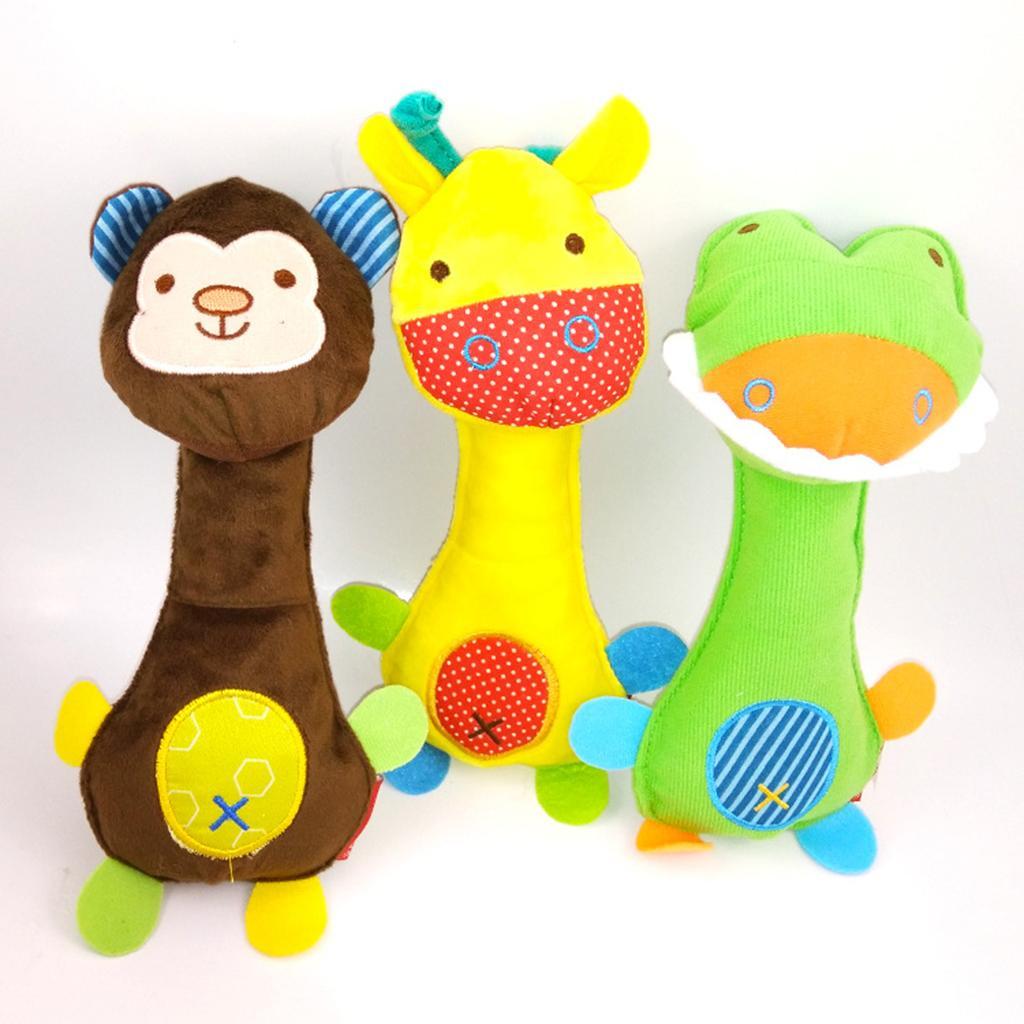 Infant Stuffed Animal Baby Hand Rattle BB Soft Plush Toy Doll deer